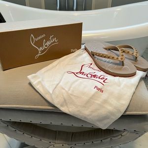 Christian Loubutin Flip Flops